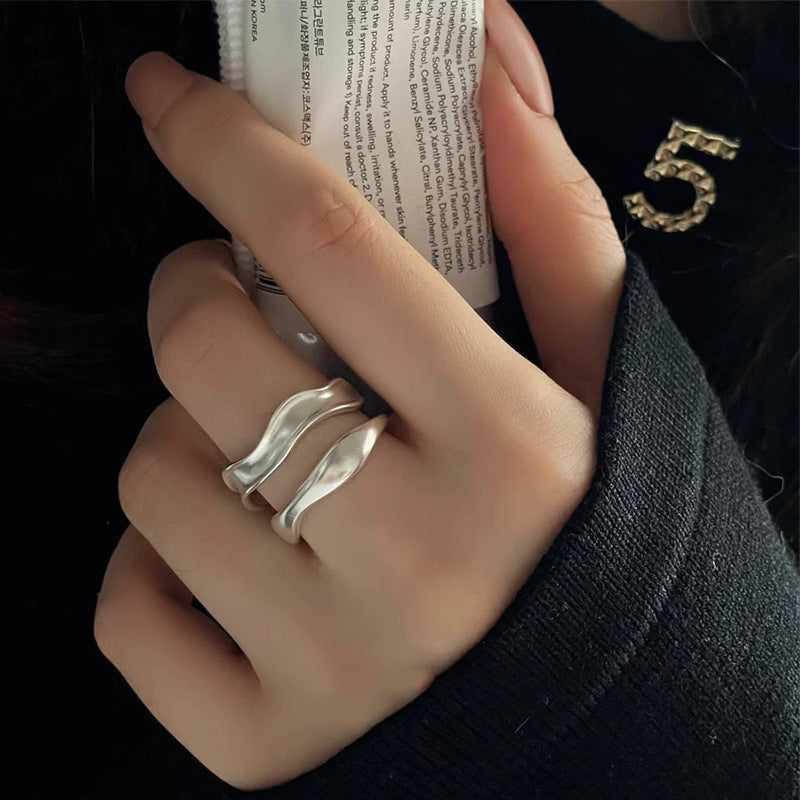 Black Onyx Double Stacking Ring
