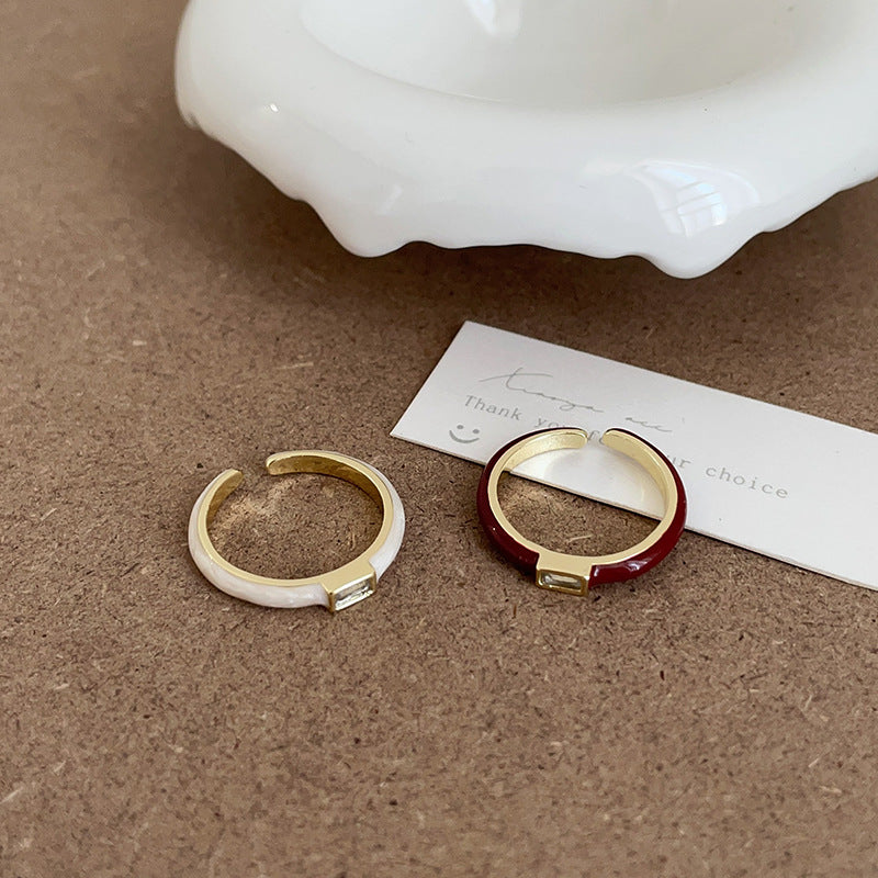 Vintage unique zircon open ring