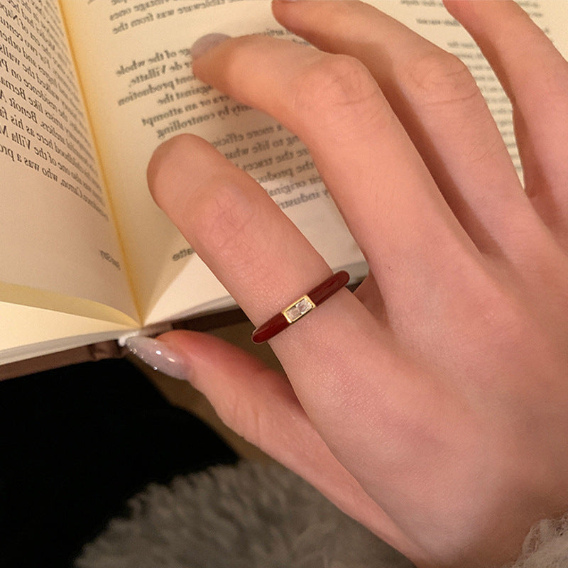 Vintage unique zircon open ring
