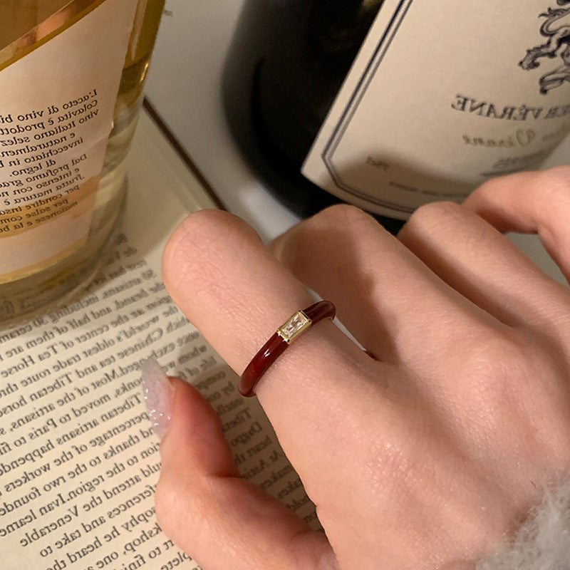 Vintage unique zircon open ring
