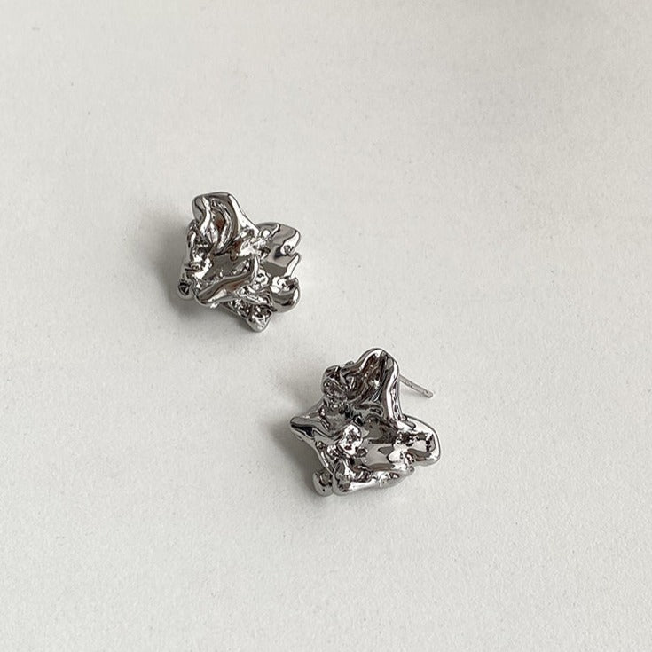 Meteorite Textured Earrings