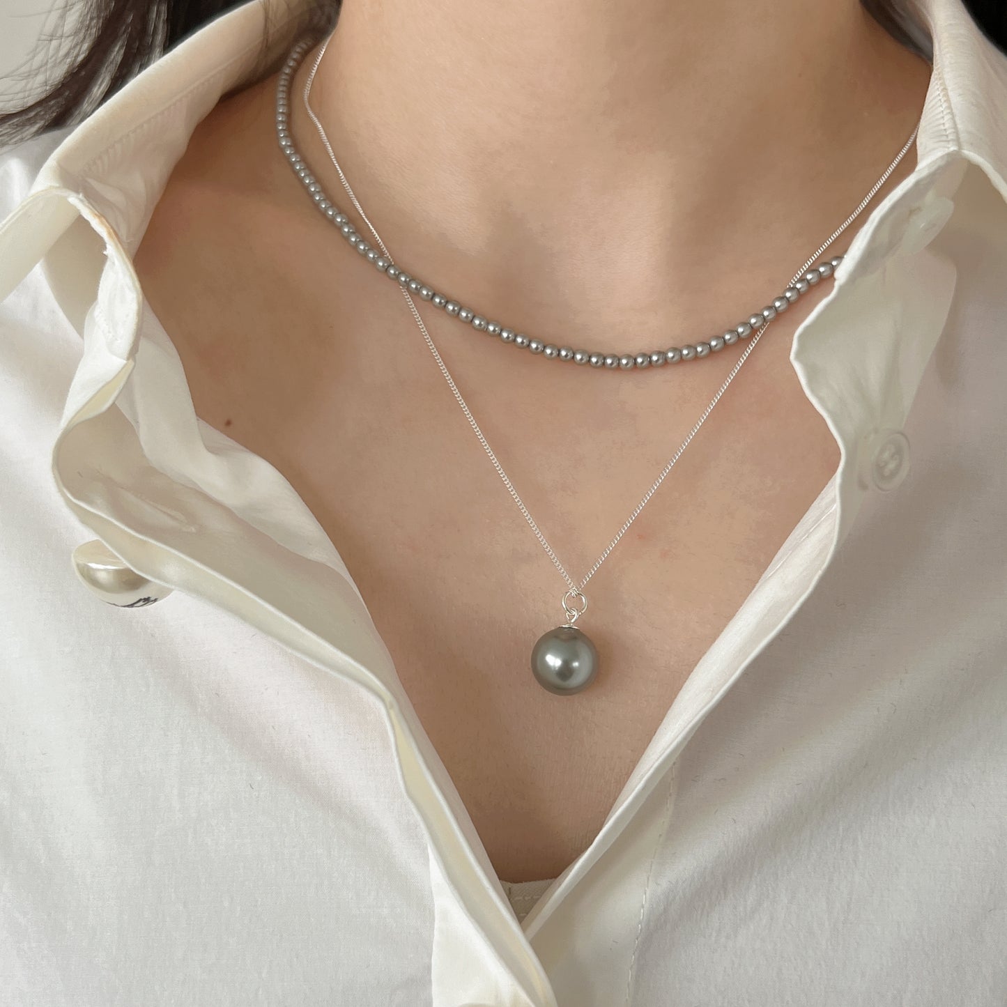 925 Silver Pearl Necklace