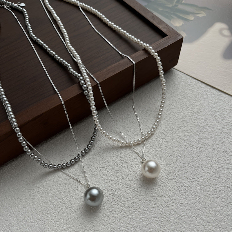 Double-Layered Pearl Necklace
