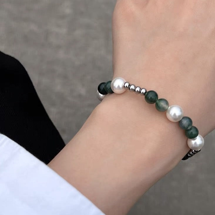 Chinese-Style Stone Pearl Bracelet