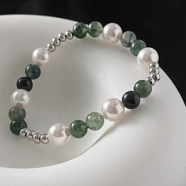 Chinese-Style Stone Pearl Bracelet