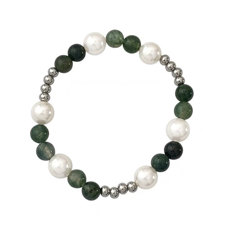 Chinese-Style Stone Pearl Bracelet