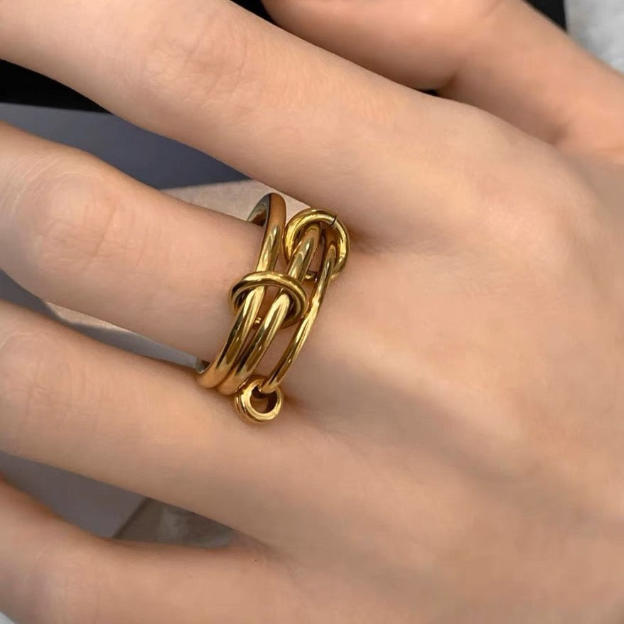 Layered Knots Wrap Ring