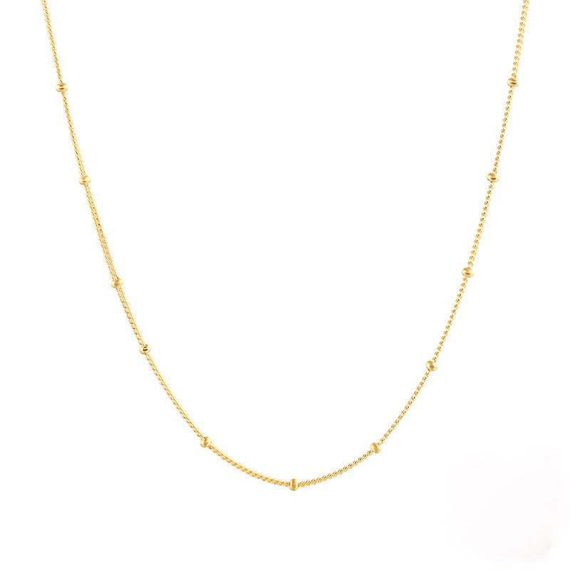 18K Gold Plating Tiny Beads Necklace