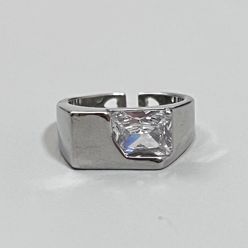 Textured Zircon Ring Set
