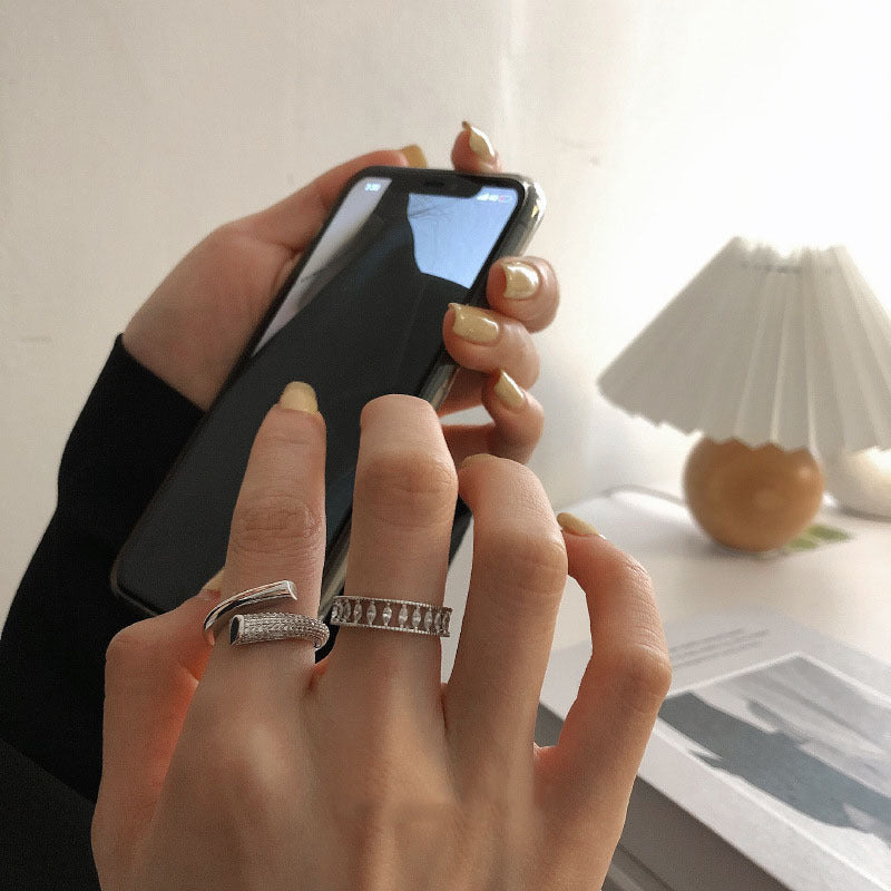 Index Finger Zirconia Open Ring