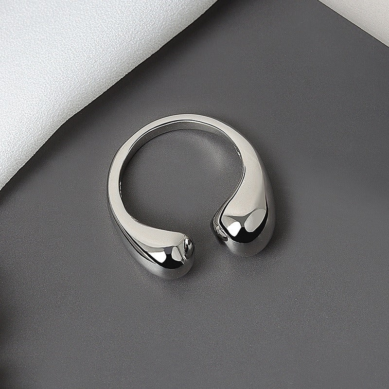 Modern Smooth Texture Minimalist Open Ring