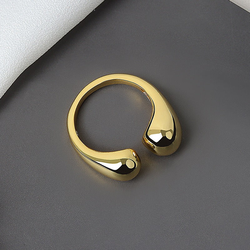 Modern Smooth Texture Minimalist Open Ring