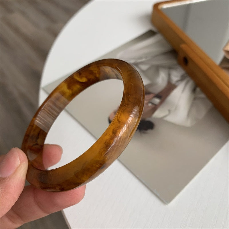 Vintage Resin Amber Acrylic Bracelet