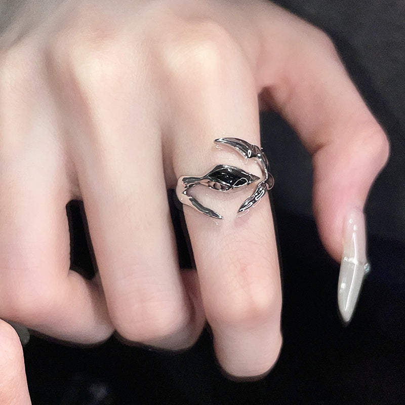 Vintage dark open-ended ring