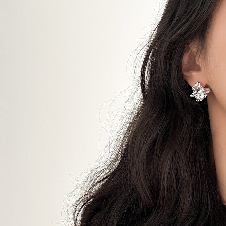 Meteorite Textured Earrings