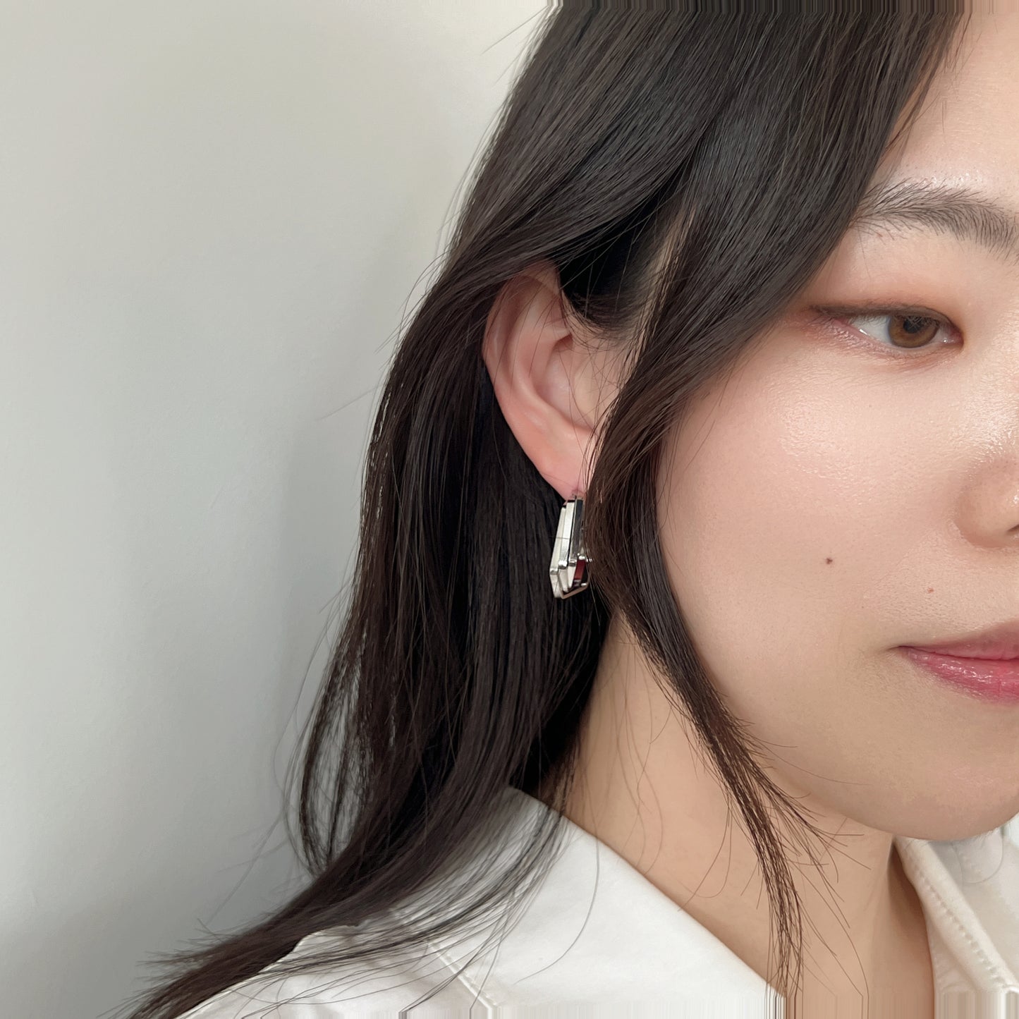 925 Silver Studs With Exaggerated Irregular Geometric Earrings