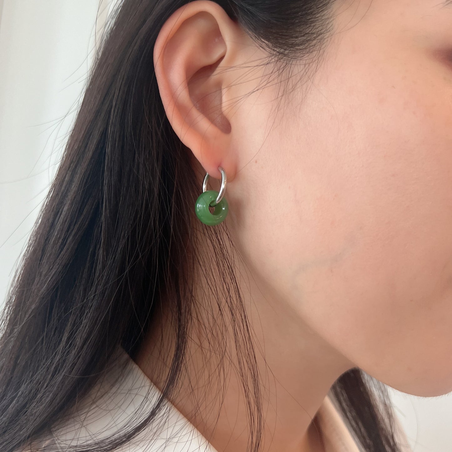 Multi-Style Natural Smoky-Green Stone Earrings