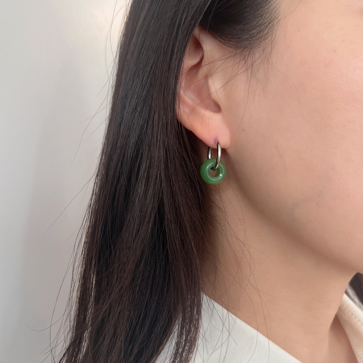 Multi-Style Natural Smoky-Green Stone Earrings