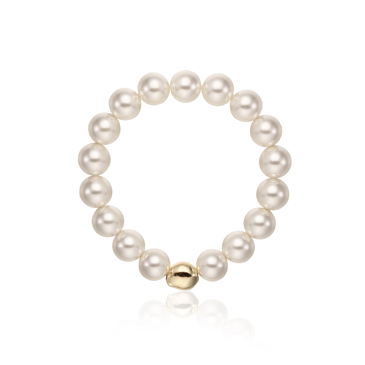 Classic vintage elastic bracelet adorned with high-quality imitation pearls