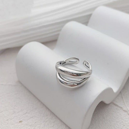 Double-Layer Modern Open Ring