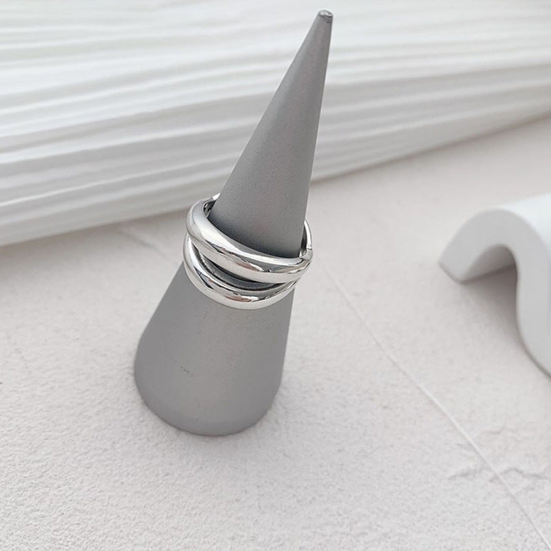 Double-Layer Modern Open Ring