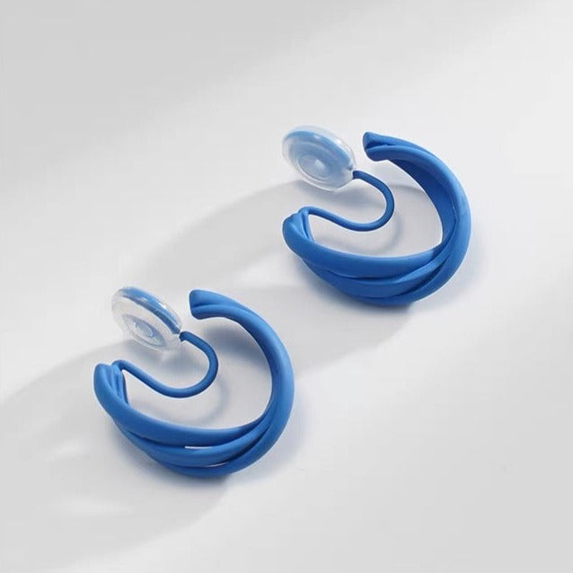 Blue Circle Ear Clip