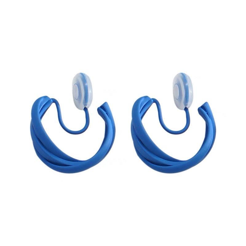 Blue Circle Ear Clip