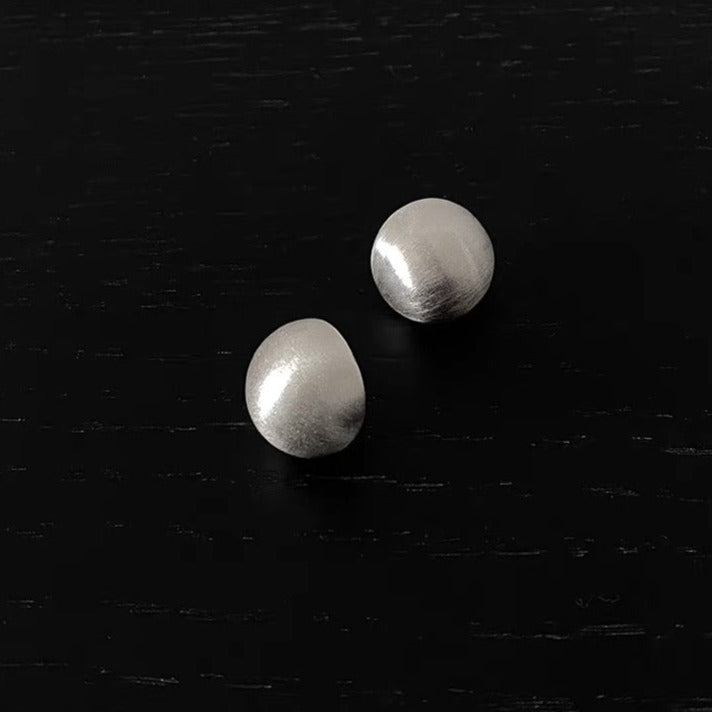 Frosted Cool White Minimalist Earrings