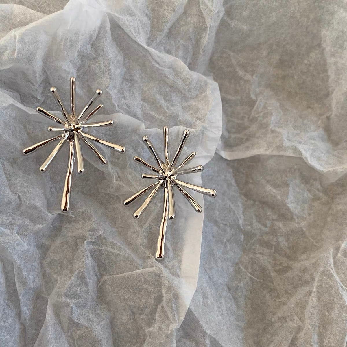 Festive Silver Earrings