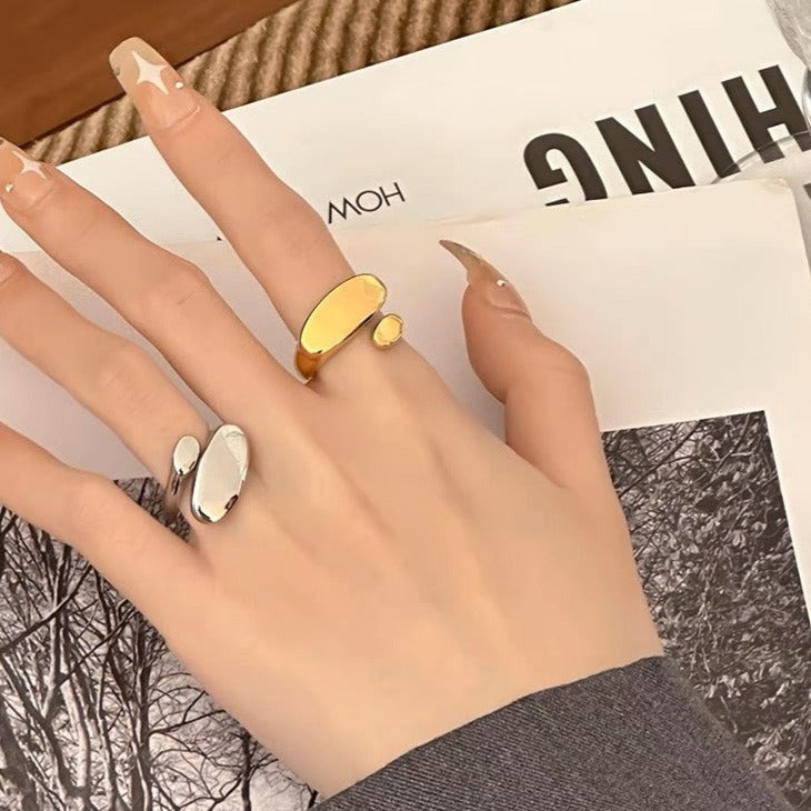 Gold Plated Modern Open Ring