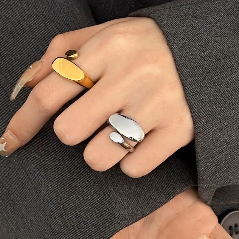 Gold Plated Modern Open Ring