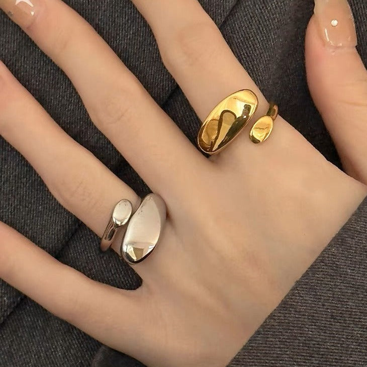 Gold Plated Modern Open Ring