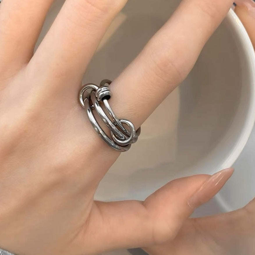 Layered Knots Wrap Ring