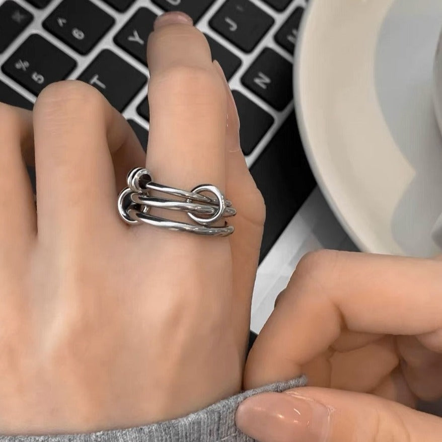 Layered Knots Wrap Ring